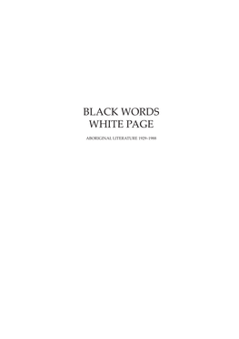 Australian Aboriginal Verse 179 Viii Black Words White Page