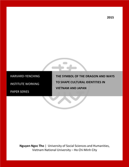 The Symbol of the Dragon and Ways to Shape Cultural Identities in Institute Working Vietnam and Japan Paper Series