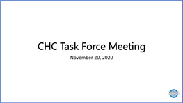 CHC Task Force Meeting November 20, 2020 Zoom Help