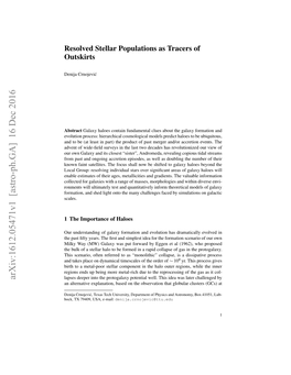 Resolved Stellar Populations As Tracers of Outskirts