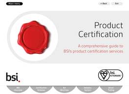 Product Certification