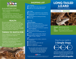 Long-Tailed Lizards Or Other Pets, Visit ©2013 Petsmart Store Support Group, Inc