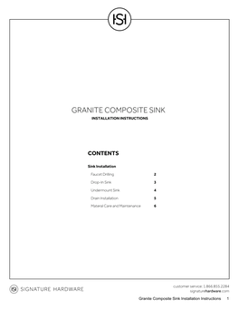 Granite Composite Sink Installation Instructions