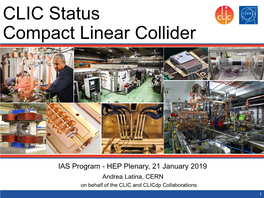 CLIC Status Compact Linear Collider