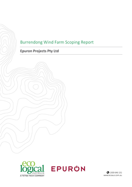 Burrendong Wind Farm Scoping Report