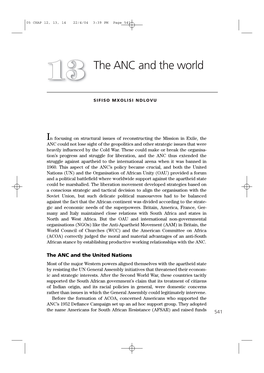 The Anc and the World, 1960-1970