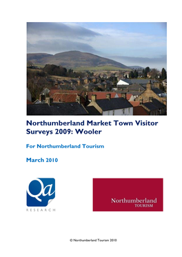 Wooler Town Welcome Visitor Survey 2009