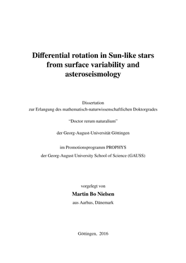 Differential Rotation in Sun-Like Stars from Surface Variability and Asteroseismology