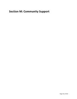 Section M: Community Support