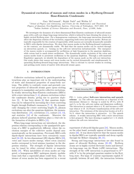 Dynamical Excitation of Maxon and Roton Modes in a Rydberg-Dressed Bose-Einstein Condensate