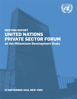 United Nations Private Sector Forum on the Millennium Development Goals