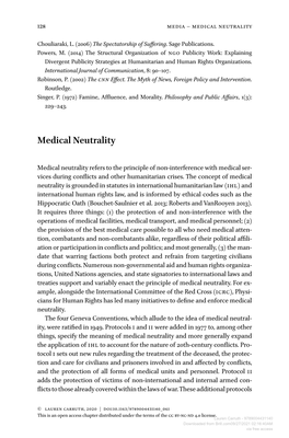 Medical Neutrality