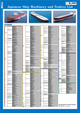 Japanese Ship Machinery and Traders List 2020 Japanese Ship Machinery and Traders List