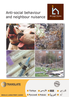 Anti-Social Behaviour and Neighbour Nuisance What Is Anti-Social Behaviour?