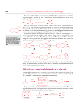 Aldehydes Can React with Alcohols to Form Hemiacetals