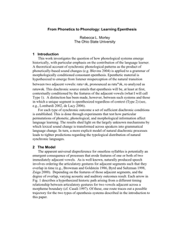 From Phonetics to Phonology: Learning Epenthesis