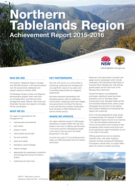 Northern Tablelands Region Achievement Report 2015-2016 M Price