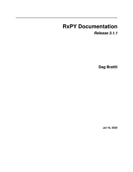 Rxpy Documentation Release 3.1.1