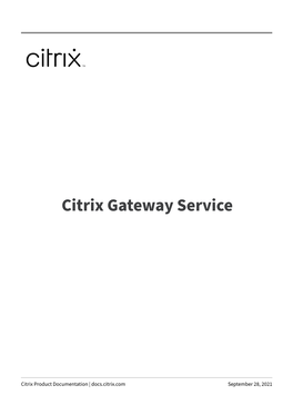 Citrix Gateway Service