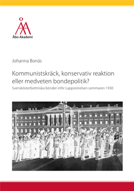 Kommunistskräck, Konservativ Reaktion Eller Medveten Bondepolitik? | 2012 Konservativ Johanna Bonäs | Kommunistskräck