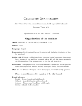 Geometric Quantization