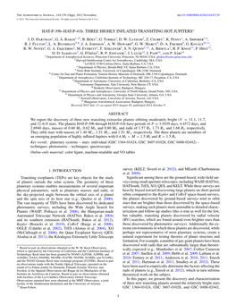 HAT-P-39B–HAT-P-41B: THREE HIGHLY INFLATED TRANSITING HOT JUPITERS∗