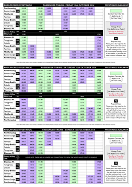 VW14 Simple Timetable