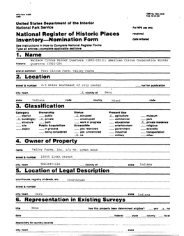 National Register Off Historic Places Inventory Nomination Form 1