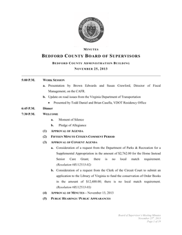 Bedford County Board of Supervisors
