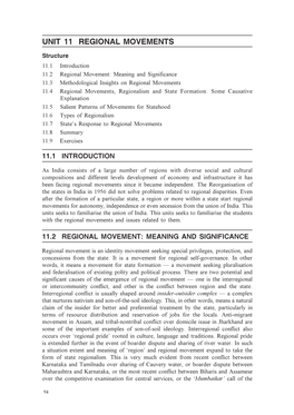 Unit 11 Regional Movements