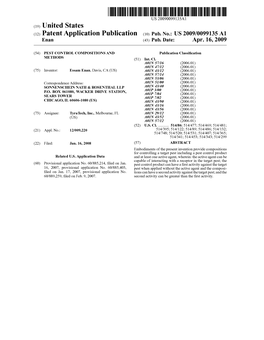 (12) Patent Application Publication (10) Pub. No.: US 2009/0099135A1 Enan (43) Pub