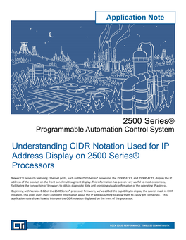 Understanding CIDR Notation Used for IP Address Display on 2500 Series® Processors