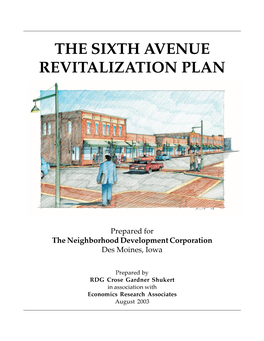 The Sixth Avenue Revitalization Plan