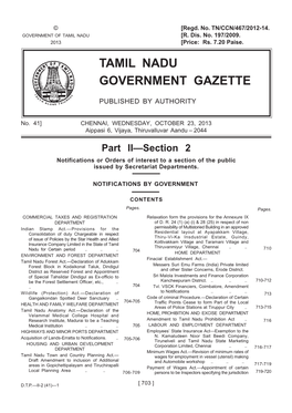 Tamil Nadu Government Gazette