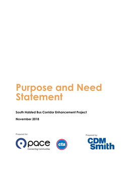 Purpose and Need Statement