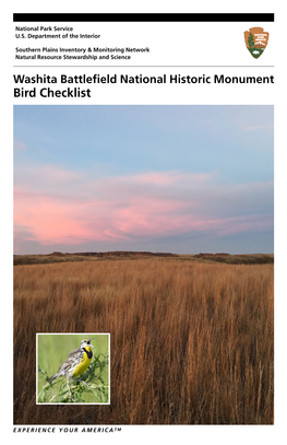 Washita Battlefield National Historic Site Bird Checklist