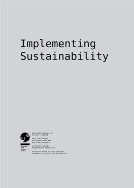 Implementing Sustainability