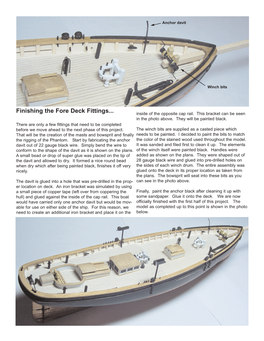 Finishing the Fore Deck Fittings... Inside of the Opposite Cap Rail