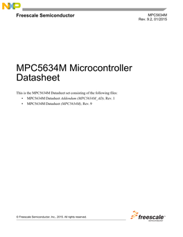 MPC5634M Microcontroller Data Sheet, Rev