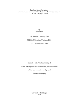 By James King B.A., Samford University, 2006 M.L.I.S., University