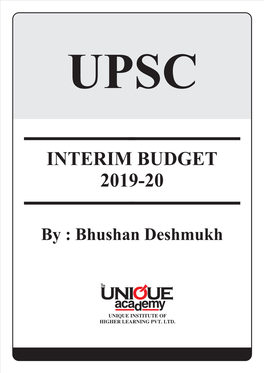 Interim Budget 2019-20