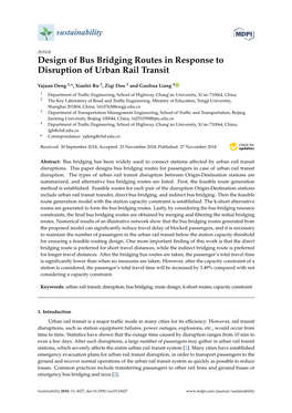 Design of Bus Bridging Routes in Response to Disruption of Urban Rail Transit