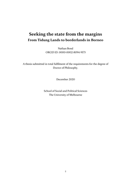 Seeking the State from the Margins: from Tidung Lands to Borderlands in Borneo
