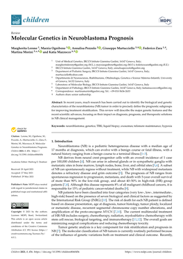 Molecular Genetics in Neuroblastoma Prognosis