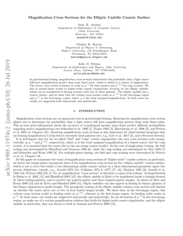 Magnification Cross Sections for the Elliptic Umbilic Caustic Surface