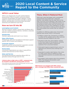 WFIU 2020 Local Content and Service Report