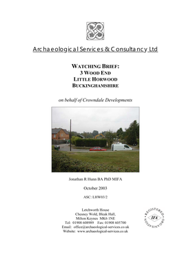 Archaeological Services & Consultancy