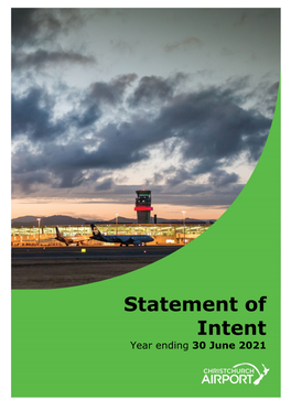 Statement of Intent Year Ending 30 June 2021