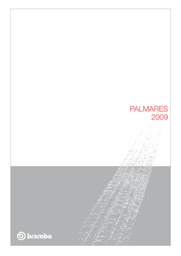 PALMARES 2009 Palmares 2009