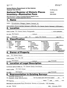 National Register of Historic Places Inventory